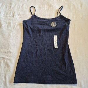 SO women's size Large navy tunic cami adjustable shoulders shelf bra NWT